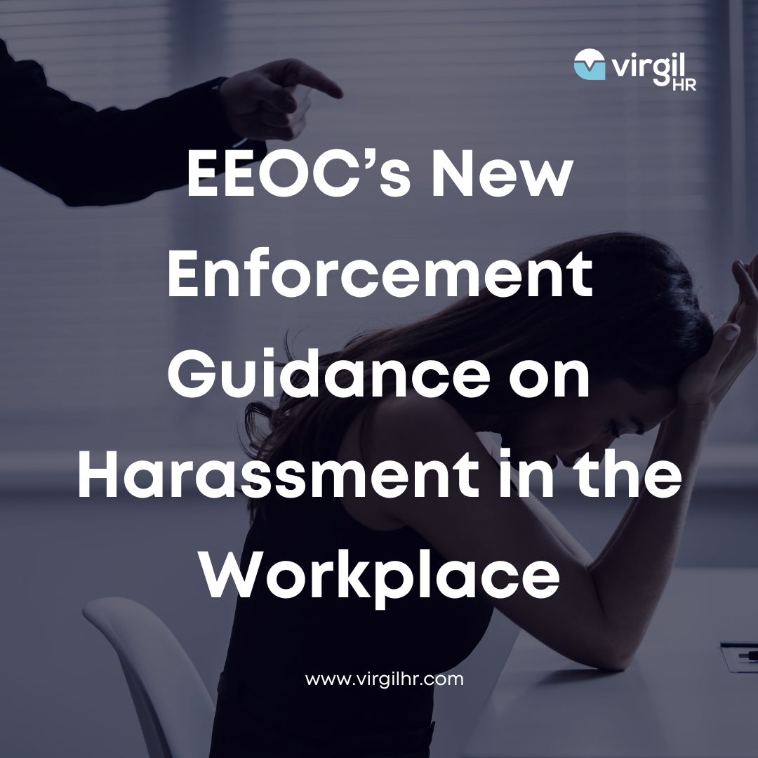 Eeocs New Enforcement Guidance On Harassment In The Workplace Virgilhr