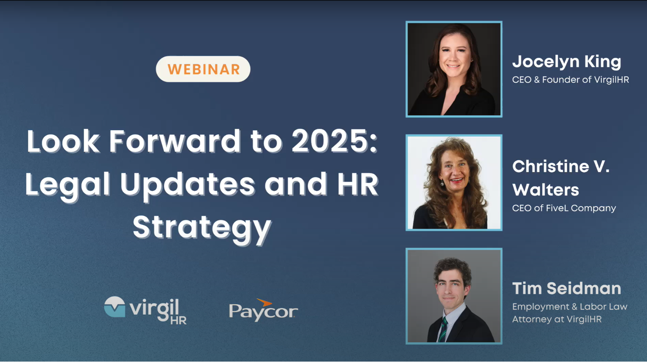 Look Forward to 2025: Legal Updates and HR Strategy Webinar